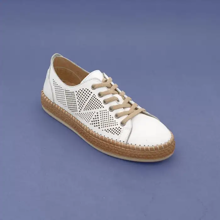 1700 MALİ Hakiki Deri Comford Bayan Ayakkabı Beyaz