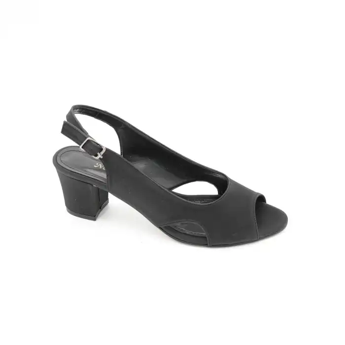 802 SRF Klasik Bayan Ayakkabı Siyah Saten