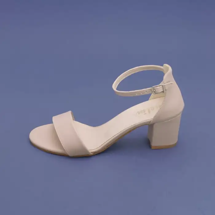 002 MTN Bantlı Bayan Ayakkabı 6cm Ten