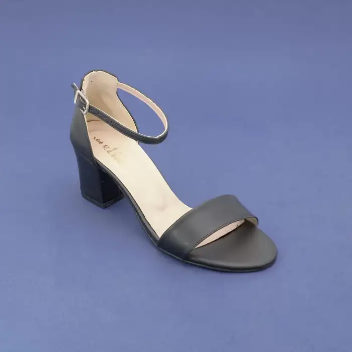 002 MTN Bantlı Bayan Ayakkabı 6cm Siyah