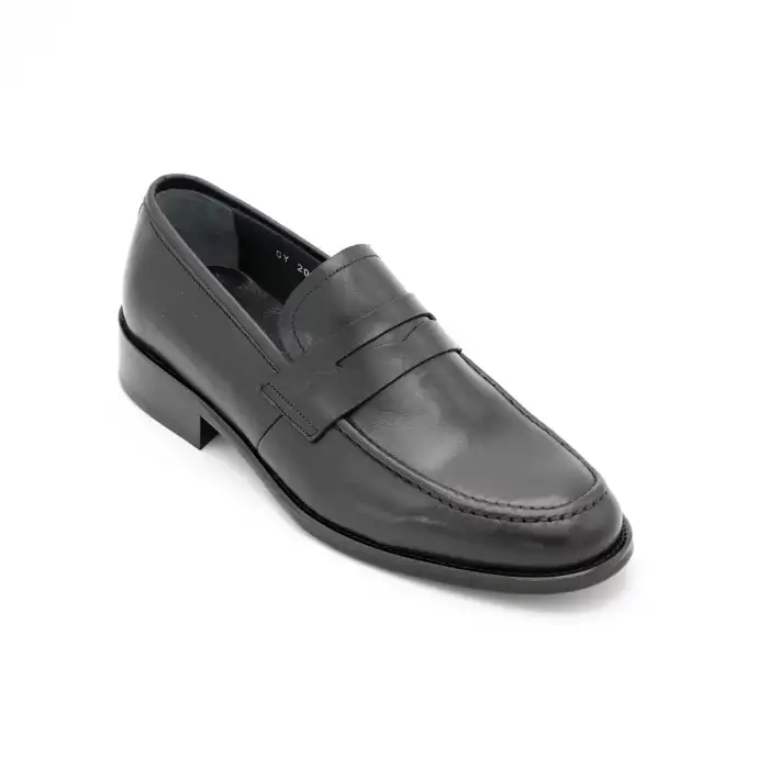 2005 Fosco Klasik Loafer Erkek Ayakkabı Siyah Cilt