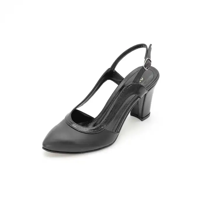 809 SRF Bayan Klasik Ayakkabı 8 cm Siyah