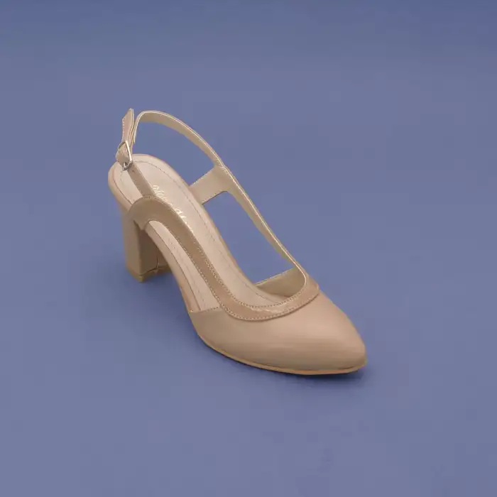 809 SRF Bayan Klasik Ayakkabı 8 cm Ten