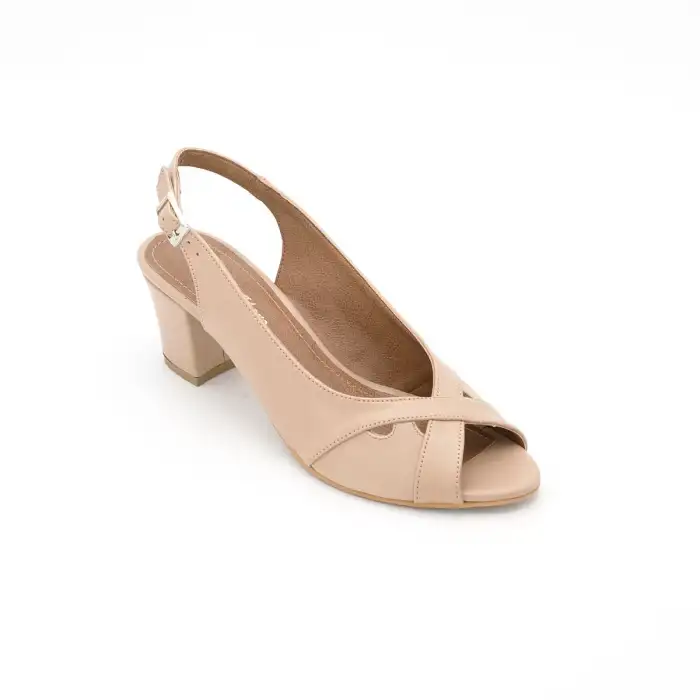 810 SRF Klasik Bayan Ayakkabı Ten 6 cm