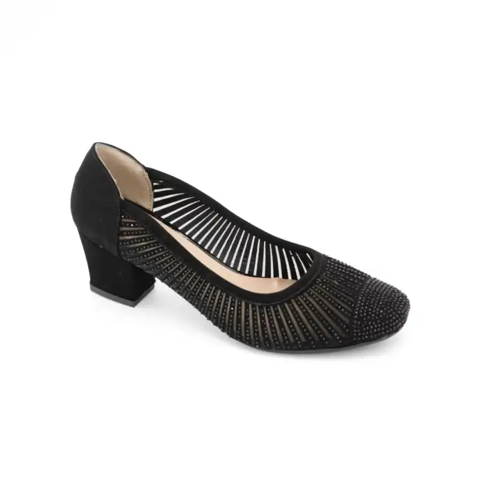 8642 Klasik Bayan Ayakkabı Siyah Nubuk