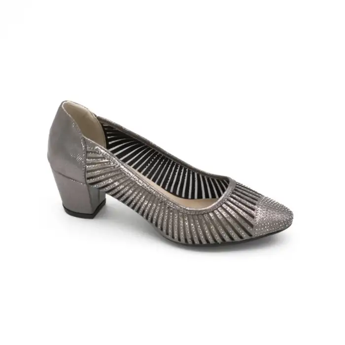 9542 Klasik Bayan Ayakkabı Platin