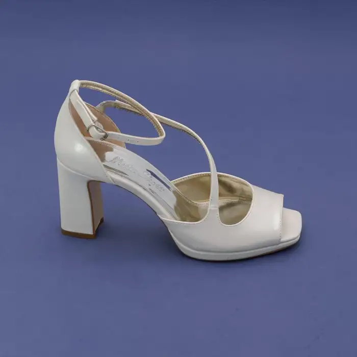 OZR 6142 Bayan Abiye Ayakkabı 8 cm Sedef