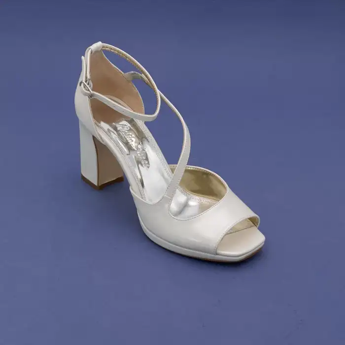 OZR 6142 Bayan Abiye Ayakkabı 8 cm Sedef