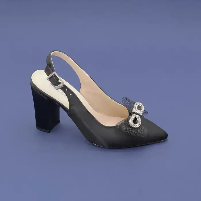 103 MTN Abiye Bayan Ayakkabı Siyah 9 cm