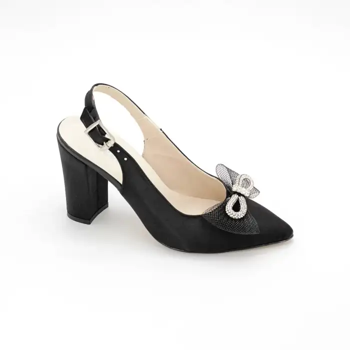 103 MTN Abiye Bayan Ayakkabı Siyah 9 cm
