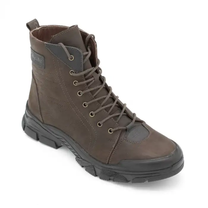 6021 Pepita Erkek Bot Kahve Nubuk