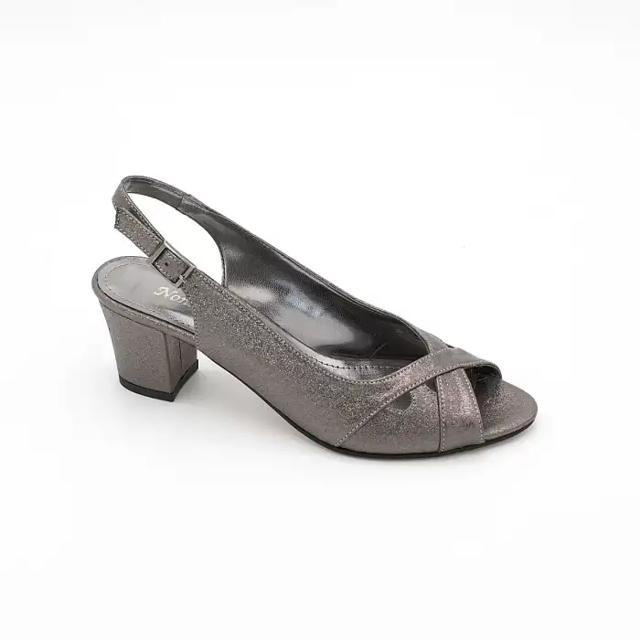 810 SRF Klasik Bayan Ayakkabı Platin 6 cm