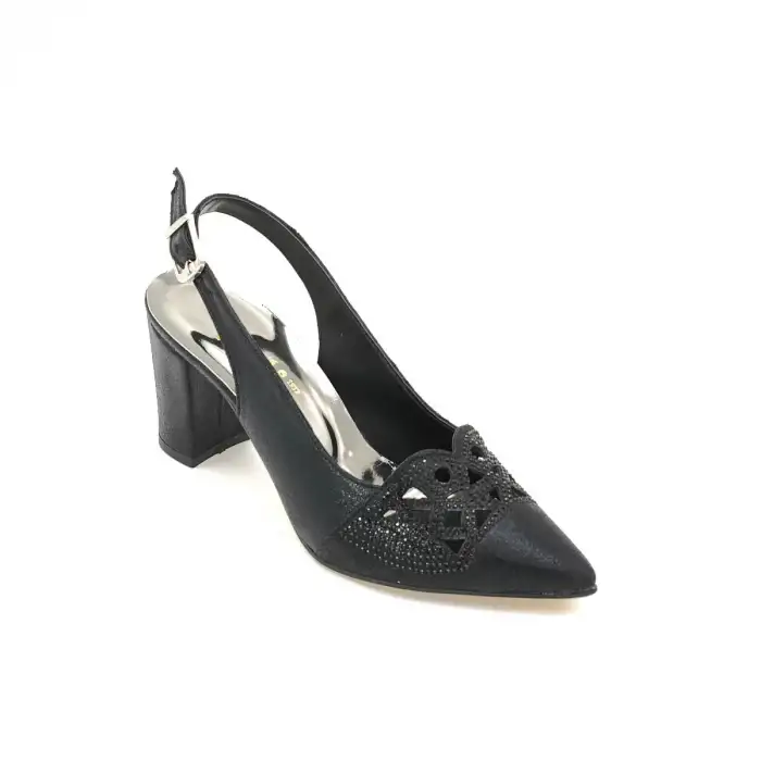 105 MTN Abiye Bayan Ayakkabı Siyah 8 cm