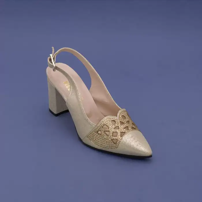 105 MTN Abiye Bayan Ayakkabı Gold 8 cm