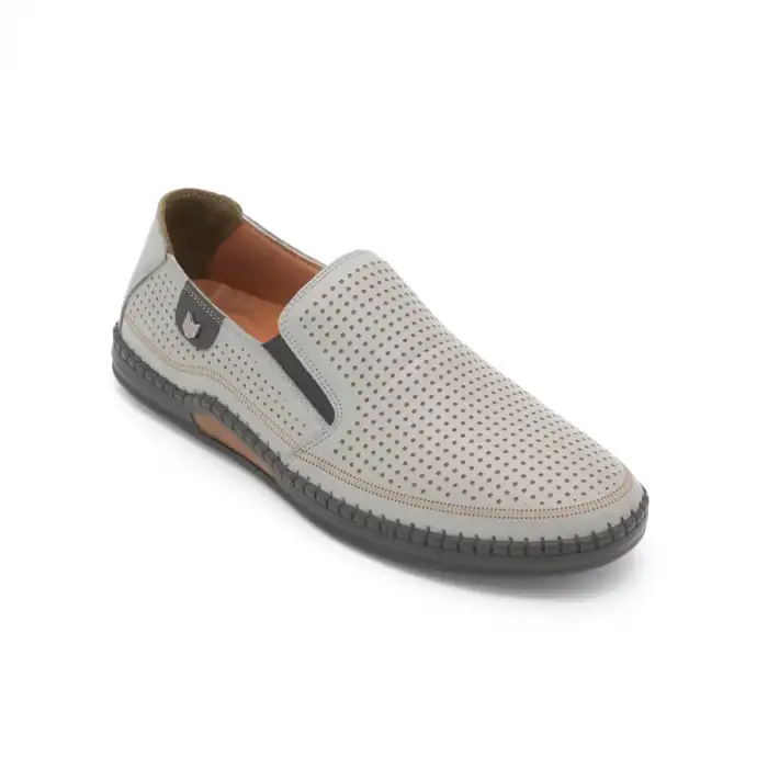 573-1 YKT Comford Erkek Ayakkabı Gri Zımbalı