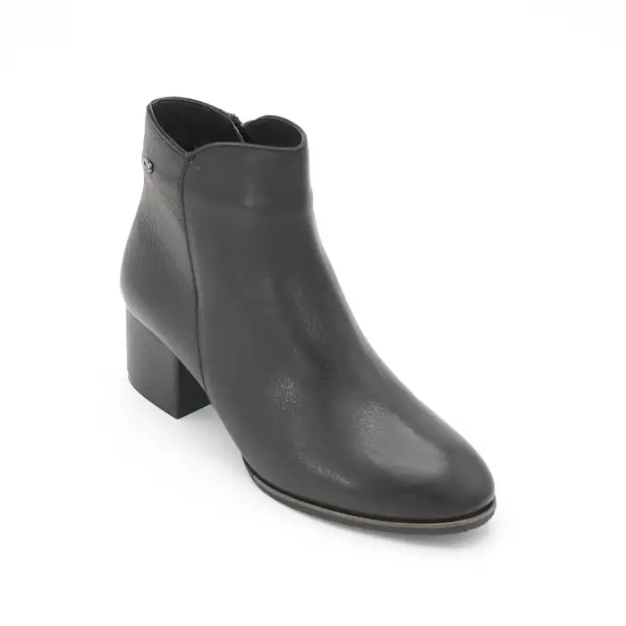 100 SRK Hakiki Deri Bayan Bot 5cm Siyah