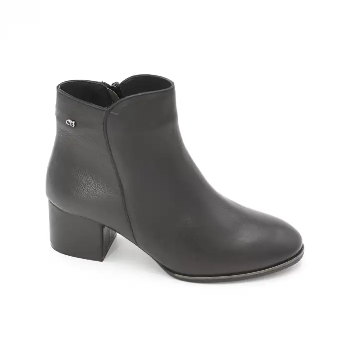 100 SRK Hakiki Deri Bayan Bot 5cm Siyah