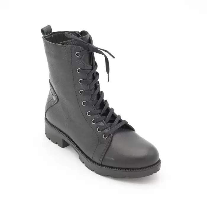 1001 DGN Hakiki Deri Bayan Bot Siyah