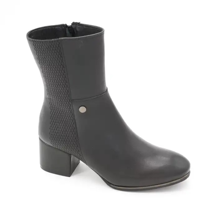 SRK 6942 Bayan Topuklu Bot Siyah