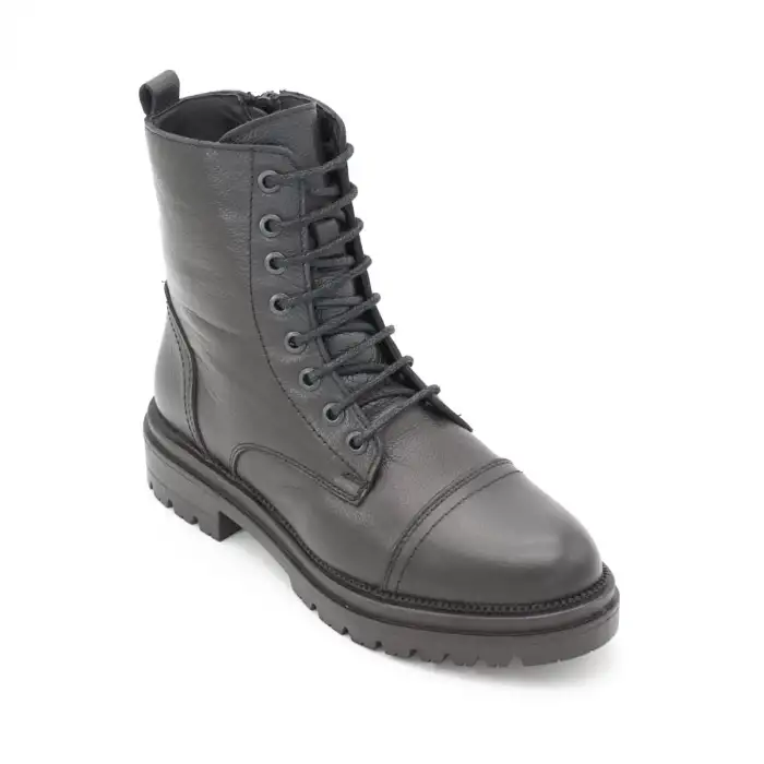 3757 SRK Hakiki Deri Bayan Postal Siyah