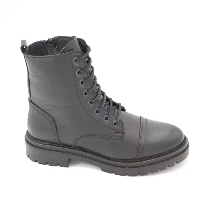 3757 SRK Hakiki Deri Bayan Postal Siyah