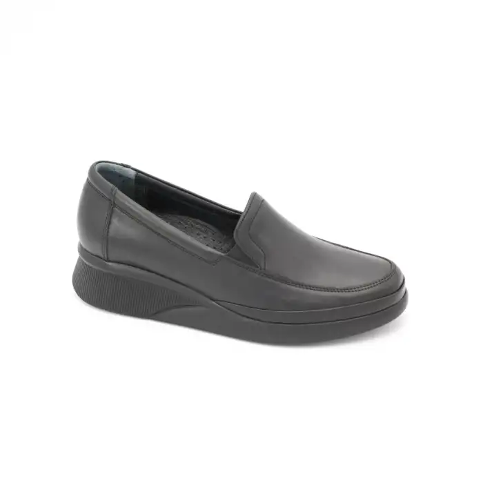 NDR 5507 Hakiki Deri Bayan Ayakkabı Siyah