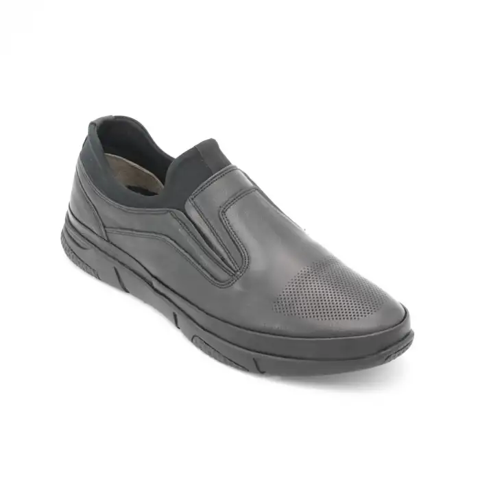 4441 LFG Büyük Numara Hakiki Deri Erkek Ayakkabı Siyah