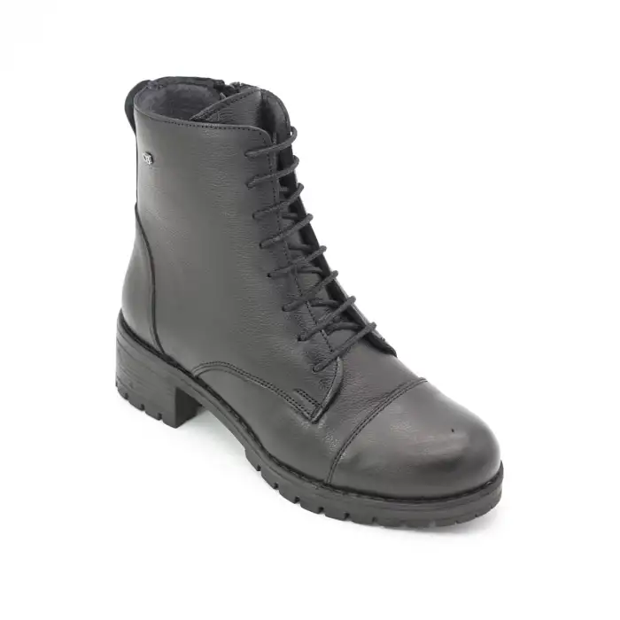 2670 SRK Hakiki Deri Bayan Bot Siyah