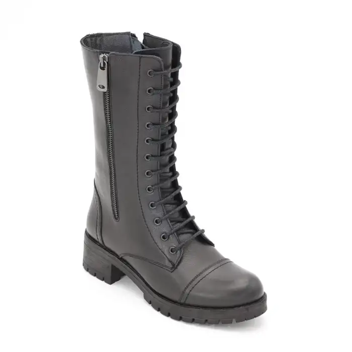 2692 SRK Hakiki Deri Bayan Postal Siyah