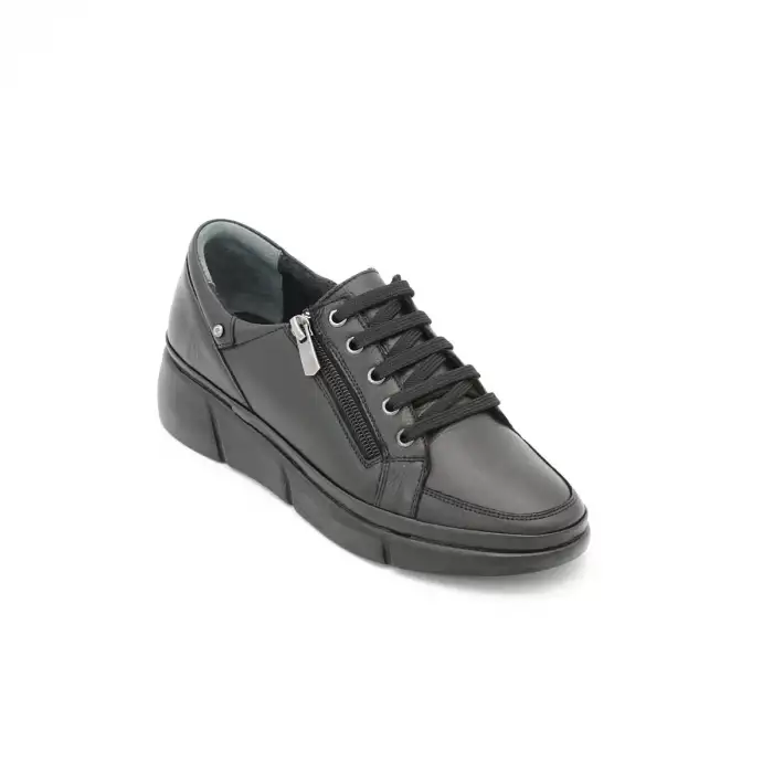 OLA 631-2 Hakiki Deri Bayan Ayakkabı Siyah