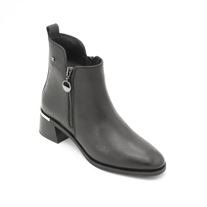 SRK 9780 Bayan Topuklu Bot Siyah