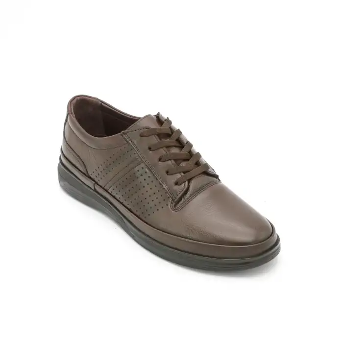 1565 KRC Hakiki Deri Erkek Ayakkabı Kahve Termo