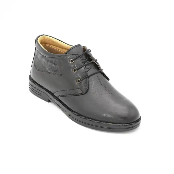 241-2 SHM Hakiki Deri Comfort Erkek Bot Siyah