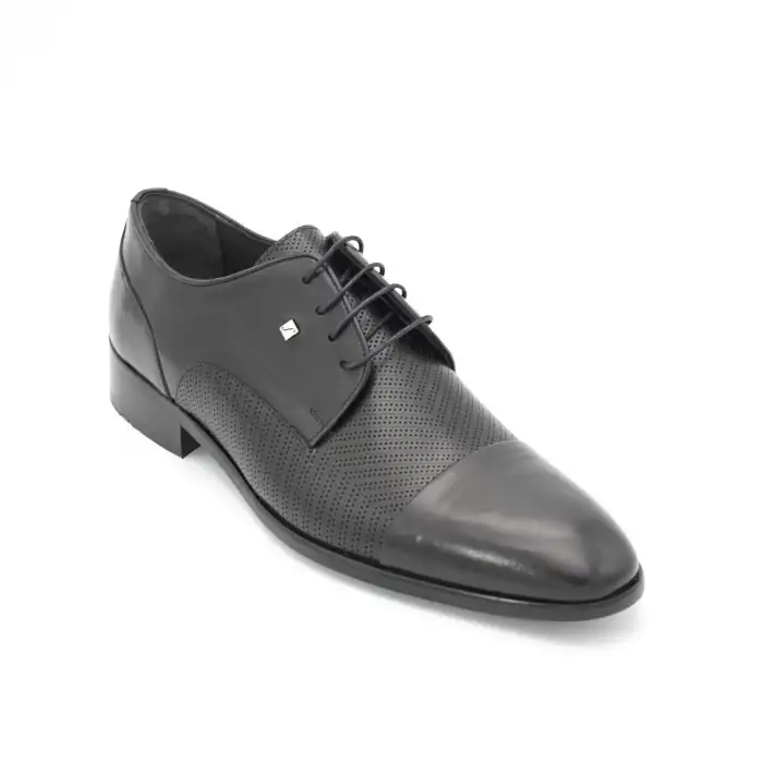 9511 Fosco Hakiki Deri Erkek Ayakkabı Siyah