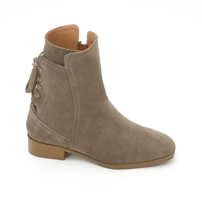 2130 Metin Hakiki Deri Bayan Bot Vizon Nubuk