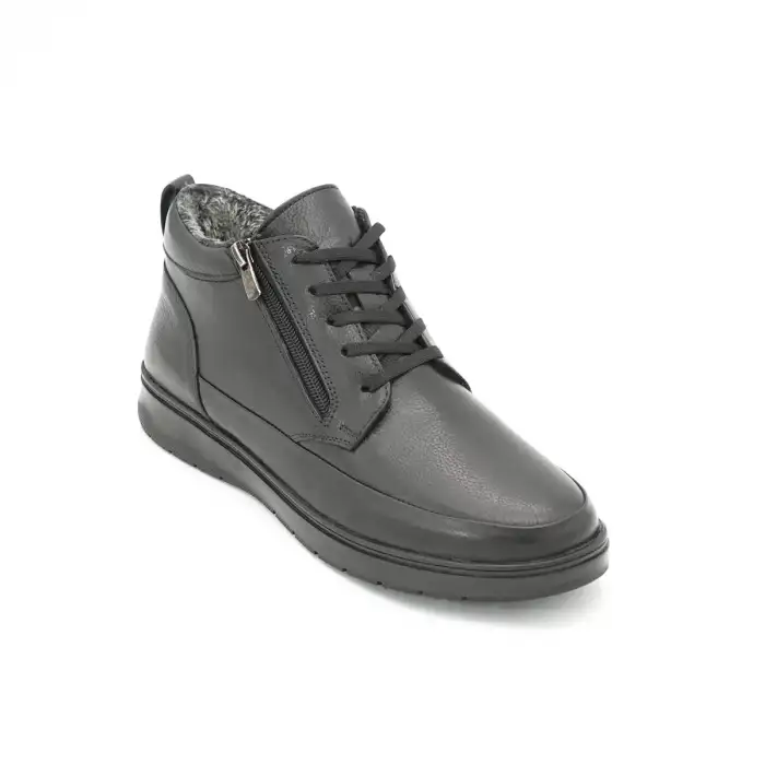 1601 KRC Hakiki Deri Comfort Erkek Bot Siyah