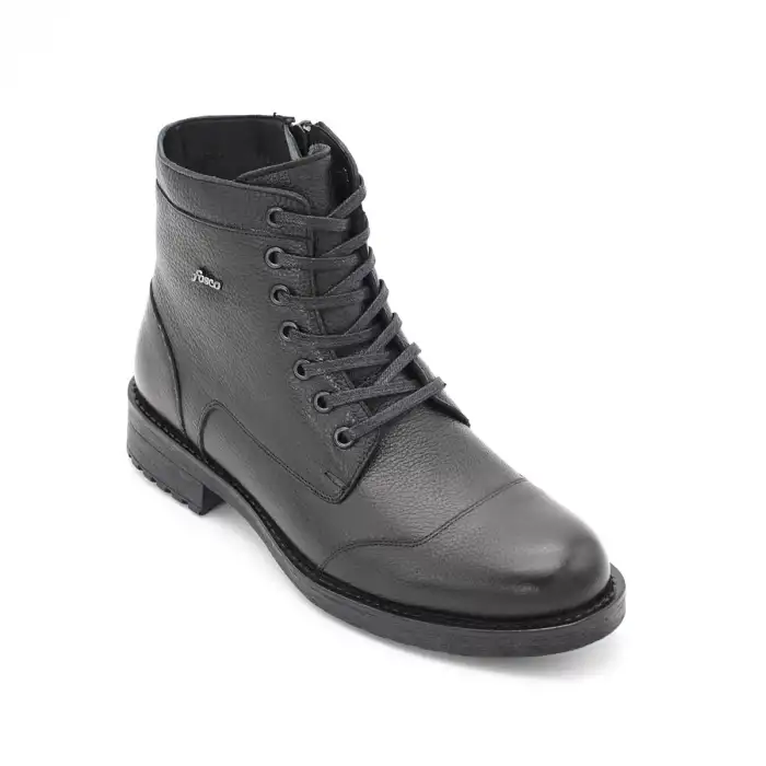 2858 Fosco Hakiki Deri Klasik Erkek Bot Siyah