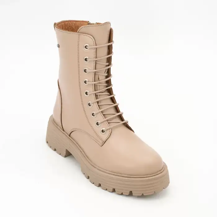 23820 SRK Hakiki Deri Bayan Postal Bej