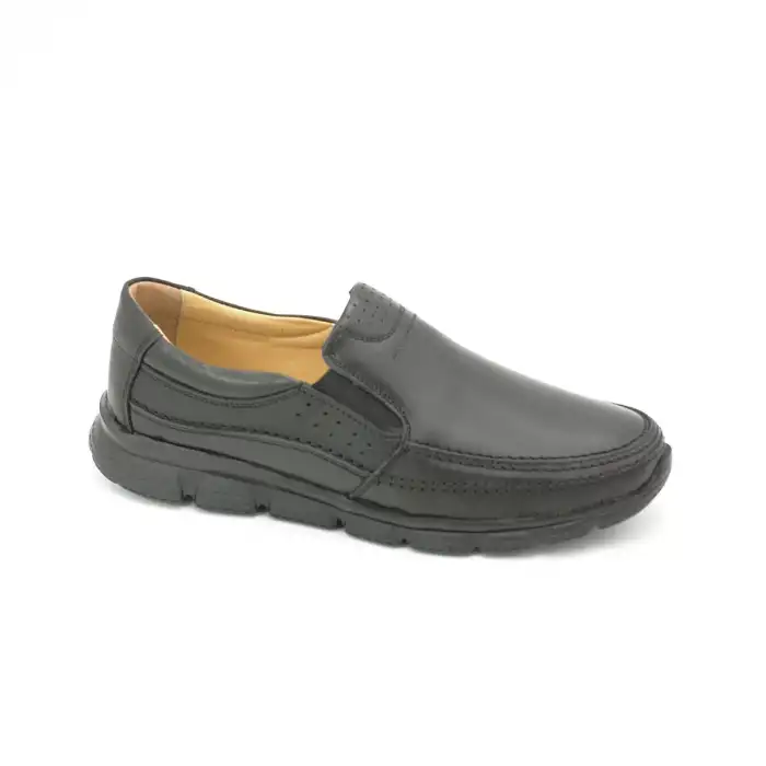 500-1 SHM Hakiki Deri Comfort Erkek Ayakkabı Siyah