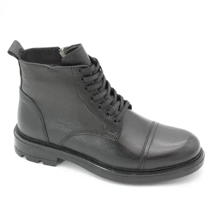 5103 SLR Hakiki Deri Erkek Bot Siyah