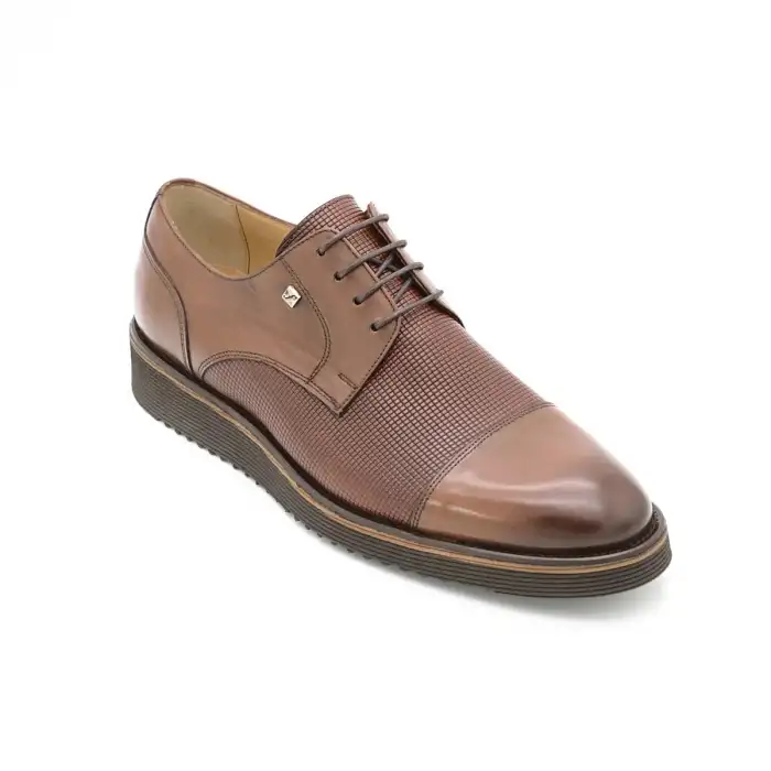 2918 Fosco Hakiki Deri Erkek Ayakkabı Taba Eva