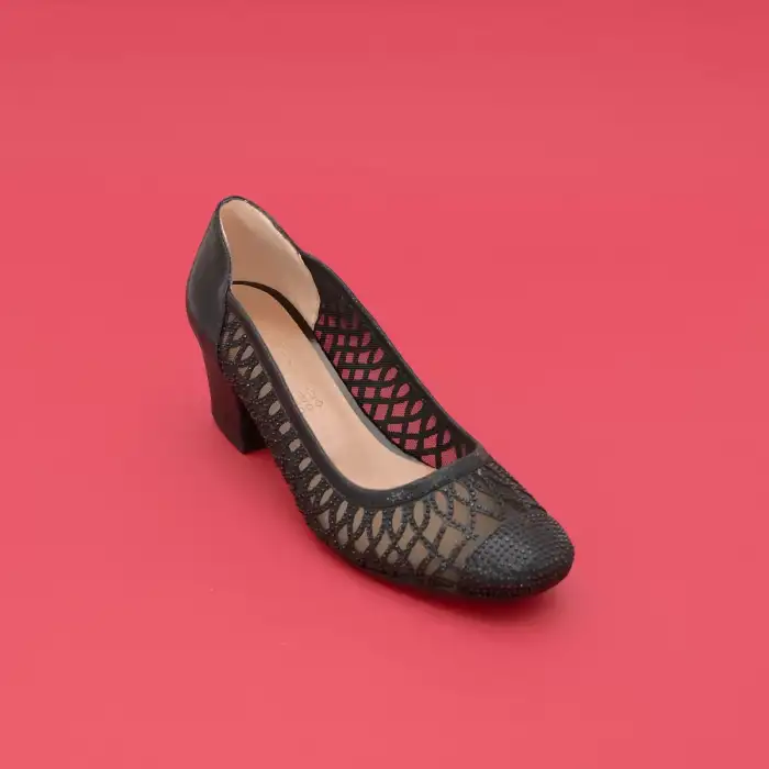 8659 Klasik Bayan Ayakkabı 5.5 cm Siyah