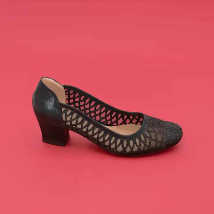 8659 Klasik Bayan Ayakkabı 5.5 cm Siyah