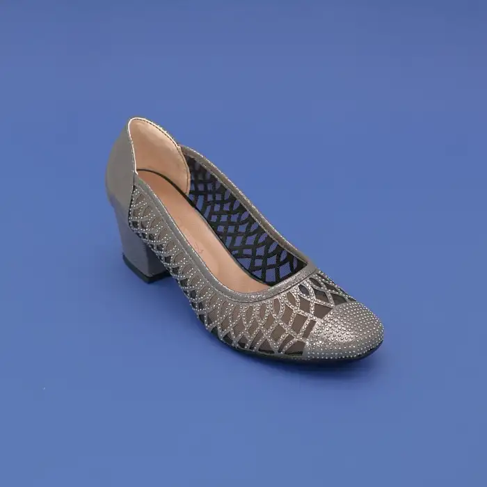 8659 Klasik Bayan Ayakkabı 5.5 cm Platin