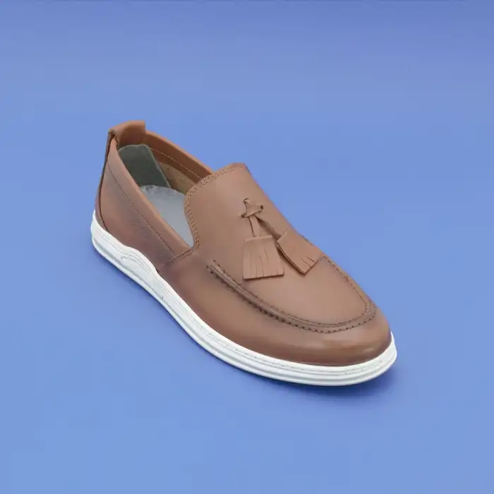 5606-1 Pepita Hakiki Deri Erkek Ayakkabı Taba