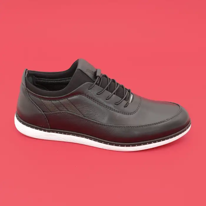 4965-P Pepita Hakiki Deri Erkek Ayakkabı Siyah