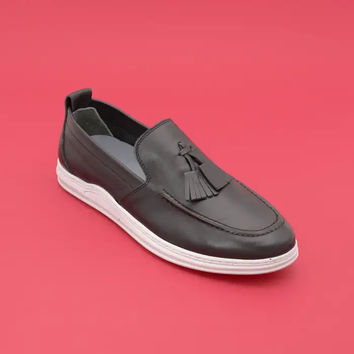 5606-1 Pepita Hakiki Deri Erkek Ayakkabı Siyah