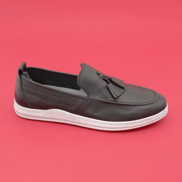 5606-1 Pepita Hakiki Deri Erkek Ayakkabı Siyah