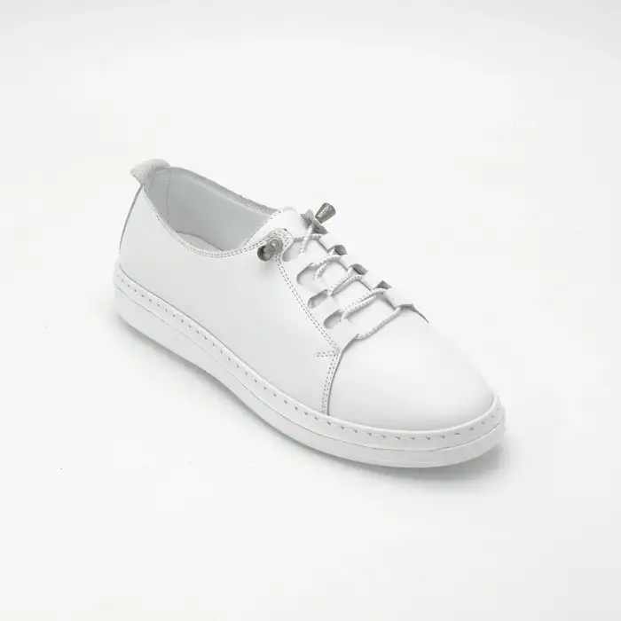 505 YVZ Hakiki Deri Bayan Ayakkabı Beyaz