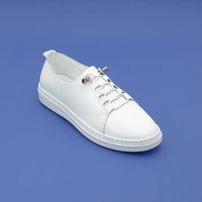 505 YVZ Hakiki Deri Bayan Ayakkabı Beyaz